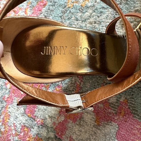 Jimmy Choo Brown Portia 120 Wedge Sandals - like new - Picture 2 of 11